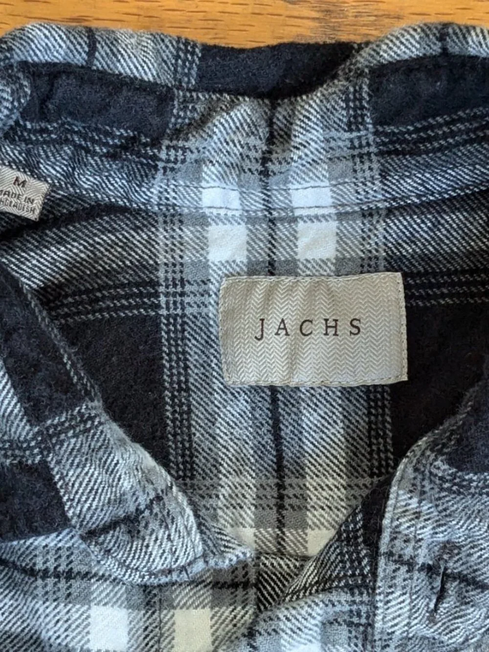 Jachs // Flannel Overshirt // Black &White // M